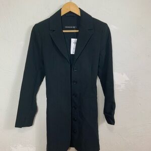 NWT Abercrombie & Fitch Black Blazer Mini Dress XXS Long Sleeve Belted